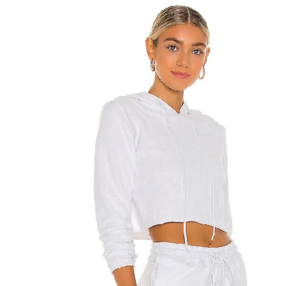 GUIZIO X REVOLVE DG Cropped Hoodie in Heather Grey Size: Medium - Picture 2 of 11